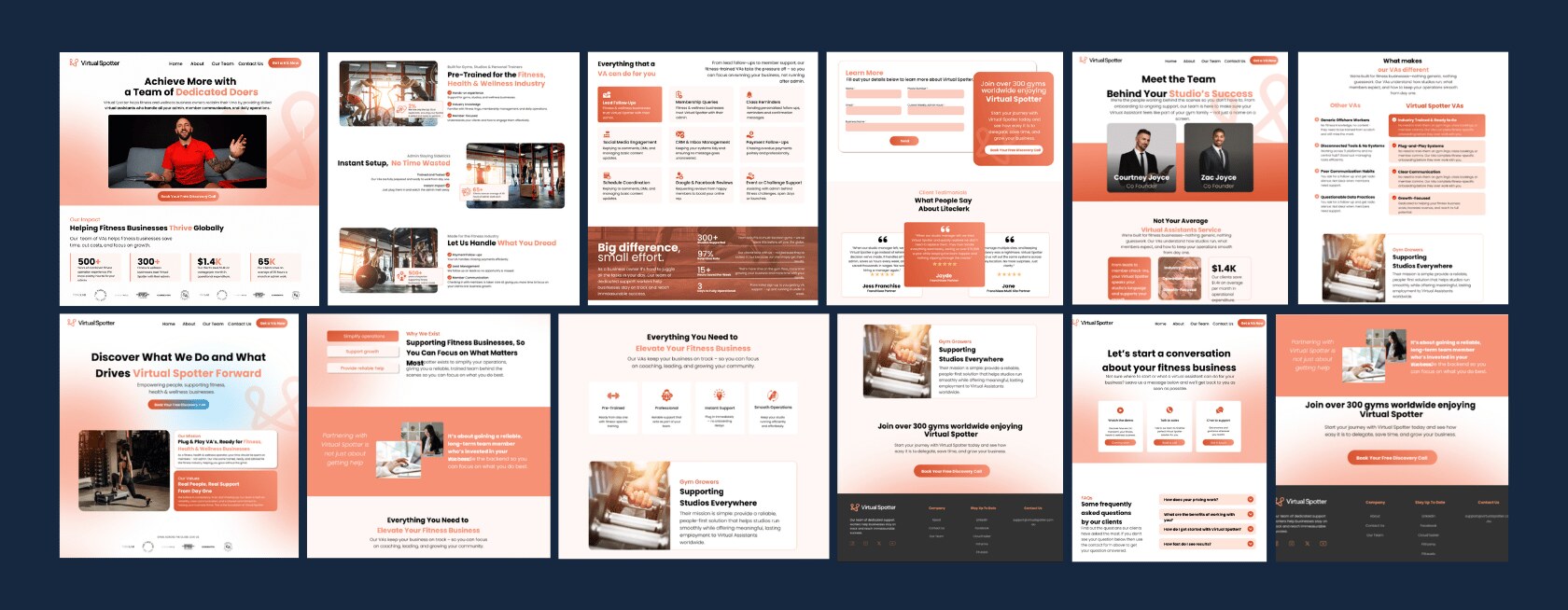 Virtual Spotter full website design pages by Venice Halle Studio